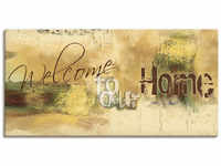 Artland Wandbild "Willkommen in unserem Zuhause", Sprüche & Texte, (1 St.), als