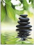Artland Glasbild "Zen Steinpyramide auf Wasseroberfl&auml;che" Zen 1 Stk. tlg. in