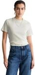 T-Shirt MARC O'POLO DENIM "aus elastischem Bio-Baumwolle-Mix", Damen, Gr. M, wei&szlig;