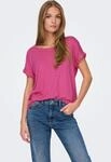 T-Shirt ONLY "ONLMOSTER &ndash; Kurzarmshirt mit Aufschlag und klassischem Look", Damen,