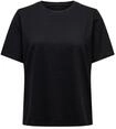 Kurzarmshirt ONLY "ONLONLY S/S TEE JRS NOOS", Damen, Gr. XS, schwarz, Jersey,