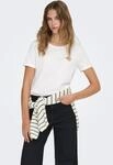 Kurzarmshirt ONLY "ONLKITA LIFE S/S TOP NOOS", Damen, Gr. XS, gold (cloud dancer