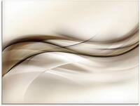 Artland Glasbild "Braune abstrakte Welle" Muster 1 Stk. tlg. in verschiedenen