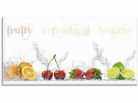 Glasbild ARTLAND "Fruchtig erfrischend gesund Fruchtmix" Bilder Gr. B/H: 60 cm...