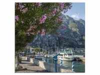 Glasbild ARTLAND "Gardasee Hafen Limone sul Garda II" Bilder Gr. B/H: 50 cm x...