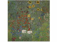 Artland Glasbild "Garten mit Sonnenblumen", Blumenwiese, (1 St.), in...