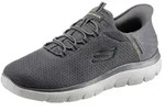 Slip-On Sneaker SKECHERS "SUMMITS-HIGH RANGE", Herren, Gr. 44, grau, Textil,...