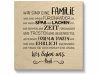 Artland Holzbild "Familie I", Sprüche & Texte, (1 St.)