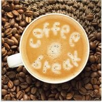 Artland Glasbild "Kaffeepause" Getr&auml;nke 1 Stk. tlg. in verschiedenen Gr&ouml;&szlig;en