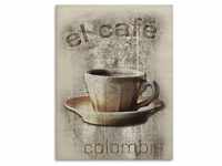 Holzbild ARTLAND "Kolumbien - Das Café" Bilder Gr. B/H/T: 60 cm x 80 cm x 1,2...