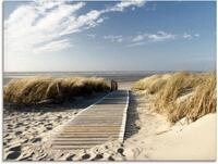 Artland Glasbild "Nordseestrand auf Langeoog - Steg" Strand 1 Stk. tlg. in