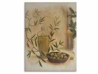 Holzbild ARTLAND "Oliven und Zitronen" Bilder Gr. B/H/T: 60 cm x 80 cm x 1,2 cm,