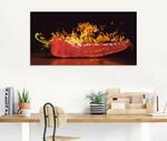 Artland Glasbild "Roter scharfer Chilipfeffer" Lebensmittel 1 Stk. tlg. in