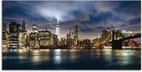 Artland Glasbild "Sonnenaufgang &uuml;ber Manhattan" Amerika 1 Stk. tlg. in verschiedenen