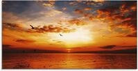 Artland Glasbild "Sonnenuntergang am Strand" Sonnenaufgang & -untergang 1 Stk. tlg.