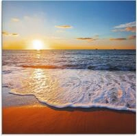 Artland Glasbild "Sonnenuntergang und das Meer" Strand 1 Stk. tlg. in verschiedenen