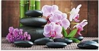 Artland Glasbild "Spa Konzept Zen Steinen Orchideen" Zen 1 Stk. tlg. in verschiedenen