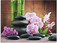 Artland Glasbild "Spa Konzept Zen Steinen Orchideen" Zen 1 Stk. tlg. in verschiedenen