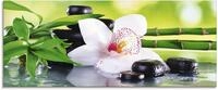 Artland Glasbild "Spa Steine Bambus Zweige Orchidee" Zen 1 Stk. tlg. in...