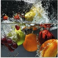 Artland Glasbild "Spritzendes Obst auf dem Wasser" Lebensmittel 1 Stk. tlg. in