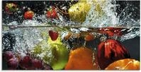 Artland Glasbild "Spritzendes Obst auf dem Wasser" Lebensmittel 1 Stk. tlg. in