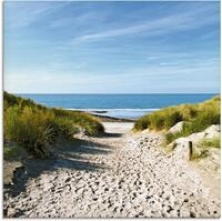 Artland Glasbild "Strand mit Sandd&uuml;nen und Weg zur See" Strand 1 Stk. tlg. in