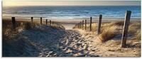 Artland Glasbild "Weg zum Nordseestrand Sonnenuntergang" Strand 1 Stk. tlg. in