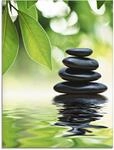 Artland Glasbild "Zen Steinpyramide auf Wasseroberfl&auml;che" Zen 1 Stk. tlg. in