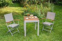 MERXX Balkonset "Naxos" Set, 3 Stk. tlg. mit ausziehbaren Tisch (65/130x65 cm)