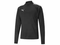 Sweatshirt PUMA "teamLIGA Quarter-Zip Fußballshirt Herren" Gr. M, schwarz-weiß
