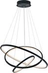 TRIO LEUCHTEN LED Pendelleuchte "Aaron", grau (nickelfarben), 1, &Oslash; 80cm H: 150cm, 1