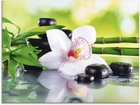 Artland Glasbild "Spa Steine Bambus Zweige Orchidee" Zen 1 Stk. tlg. in verschiedenen