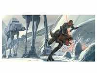 KOMAR Vliestapete "Star Wars Classic RMQ Hoth Battle Ground" Tapeten 500x250 cm