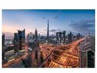 KOMAR Vliestapete "Lights of Dubai" Tapeten 450x280 cm (Breite x Höhe), Wohnzimmer,