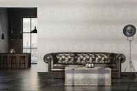 living walls Vliestapete "My Home My Spa" Barock Glitzermuster ornamental...