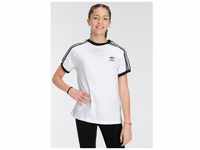 T-Shirt ADIDAS ORIGINALS "ADICOLOR 3-STREIFEN" Gr. 158, weiß (white) Kinder...