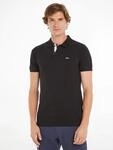 Poloshirt TOMMY JEANS "TJM SLIM PLACKET POLO", Herren, Gr. XXL, schwarz,