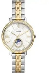 Quarzuhr FOSSIL "JACQUELINE MOONPHASE", silber (silberfarben, goldfarben),