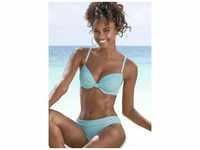 Bügel-Bikini S.OLIVER Gr. 40, Cup D, grün (mint, weiß) Damen Bikini-Sets...