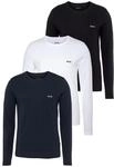 BOSS Langarmshirt "longsleeve-Shirt R-Neck Classic COTTON 3pcs/pack" 3 Stk. mit BOSS
