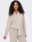 ONLY Longbluse "ONLTOKYO L/S LINEN BLEND SHIRT" mit Leinen