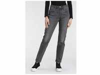 5-Pocket-Jeans LEVI'S "501 Long" Gr. 27, Länge 30, grau (grey) Damen Jeans