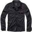 Langarmshirt BRANDIT "Brandit Herren Flanellshirt", Herren, Gr. S, schwarz, 100%