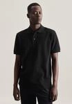 Poloshirt SEIDENSTICKER, Herren, Gr. S, schwarz, 100% Baumwolle, unifarben, regular