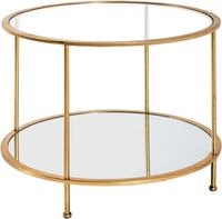 HAKU Beistelltisch "Sofatisch, Wohnzimmertisch" 1 Stk. tlg. rund - aus Metall Gold -