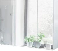 Schildmeyer Spiegelschrank "Basic" Breite 100 cm, 3-t&uuml;rig, Glaseinlegeb&ouml;den, Made