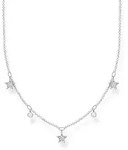 Kette mit Anh&auml;nger THOMAS SABO "Sterne silber" Gr. 45, bunt (silberfarben,...