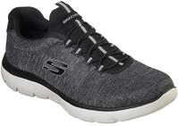 Slip-On Sneaker SKECHERS "SUMMITS", Herren, Gr. 42, schwarz-wei&szlig; (schwarz, wei&szlig;),