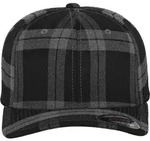Flex Cap FLEXFIT "Flexfit Unisex Flexfit Tartan Plaid", Gr. L/XL, schwarz-wei&szlig;