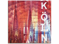 Artland Leinwandbild "Köln Skyline Collage II", Gebäude, (1 St.), auf...
